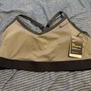 Nike Gray and Black Sports Bra